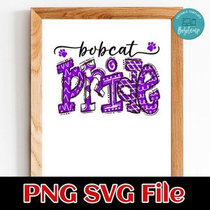 Bobcats pride PNG design template