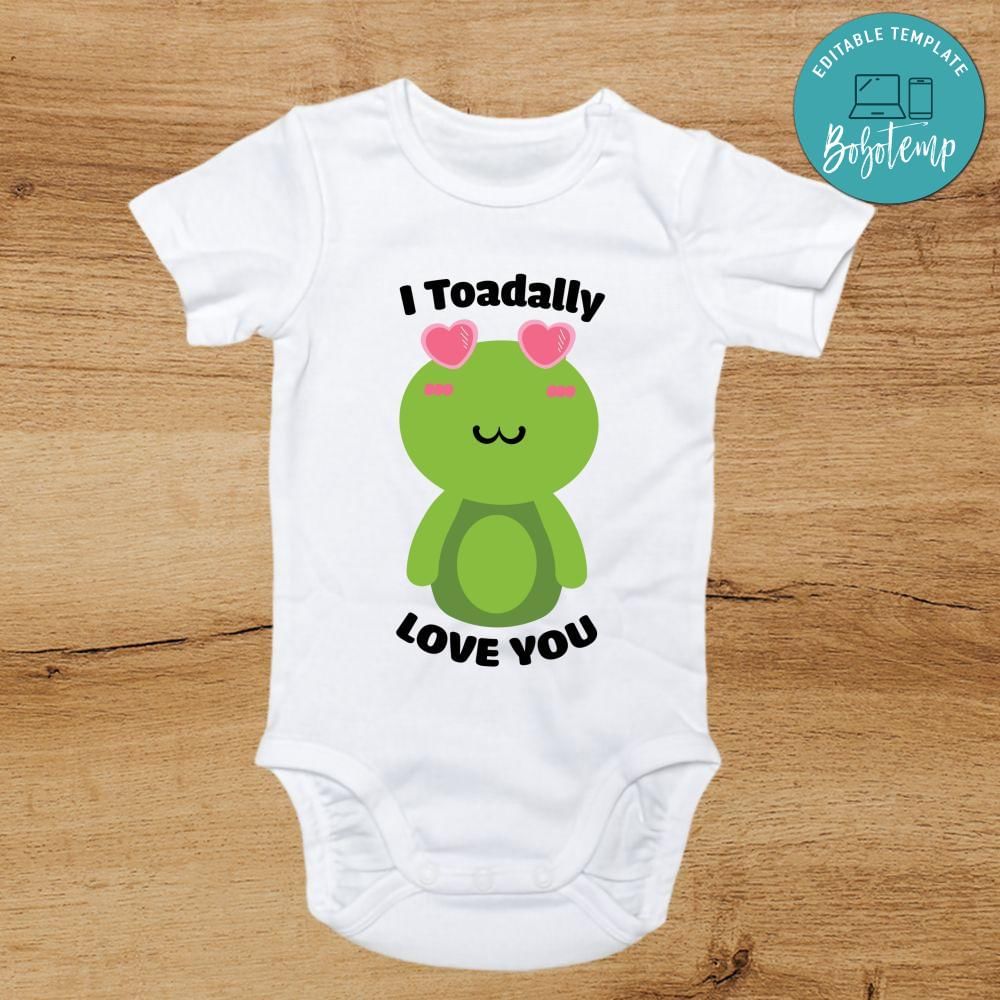 Frog in Love with You Toddler PNG file template Bobotemp