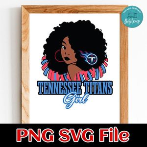 Tennessee Titans girl PNG SVG file template