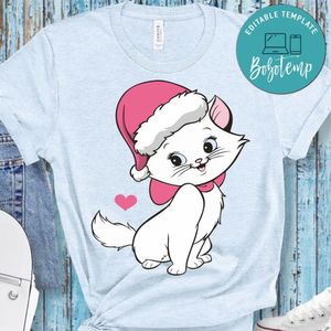 Disney Marie Cat Santa Christmas Shirt