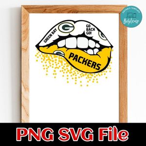 Lips Green Bay Packers PNG file template