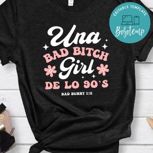 Bad Bunny Una Bad Bitch Girl De Los 90s PNG file template