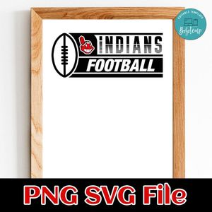 Indians Football SVG design template