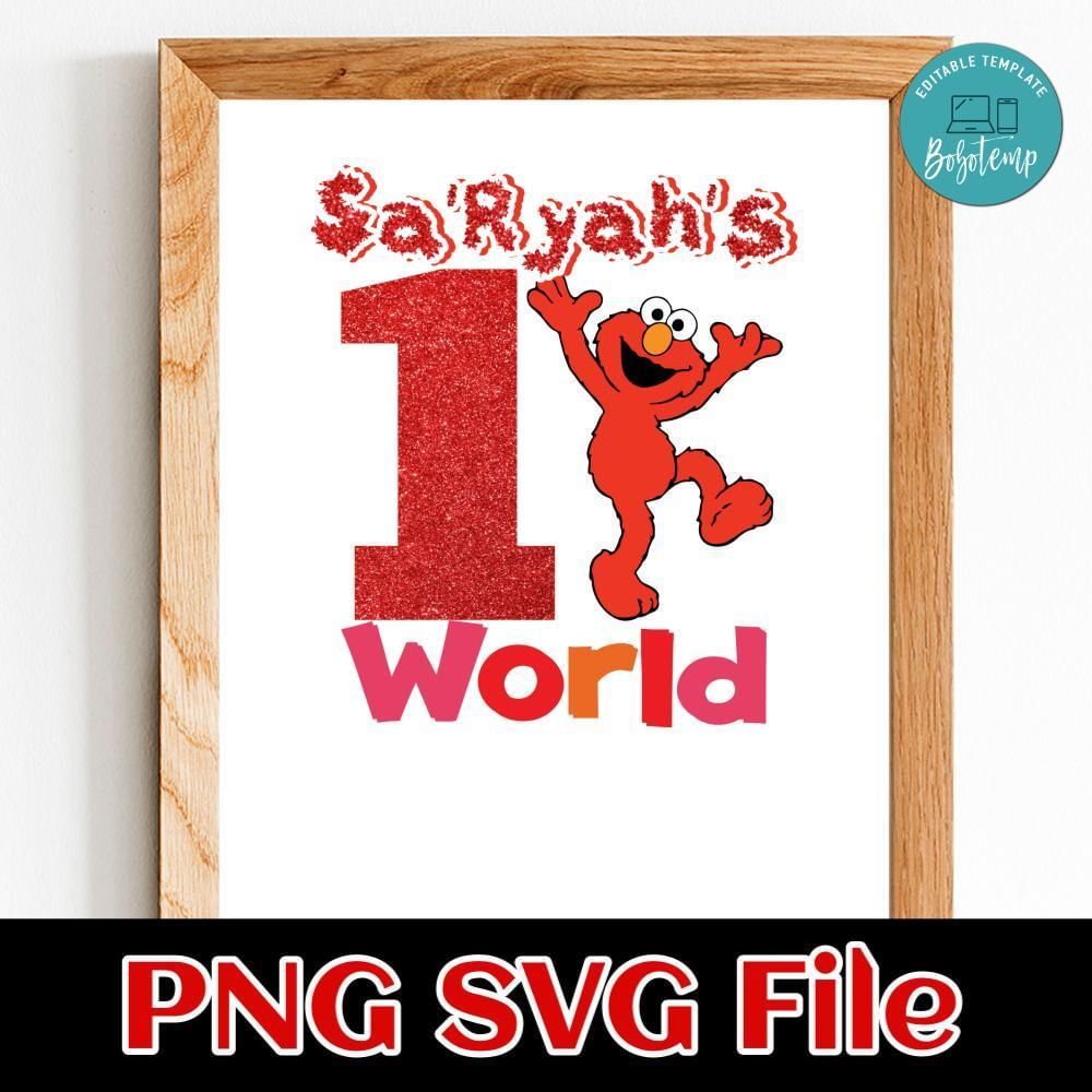 Elmo birthday Customer Request PNG file template