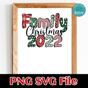 Family Christmas PNG SVG file template
