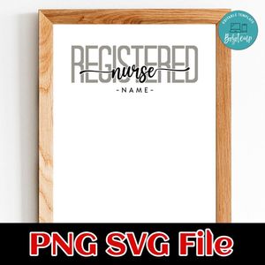 Registered Nurse PNG SVG design template