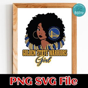 Golden State Warriors girl PNG SVG file template
