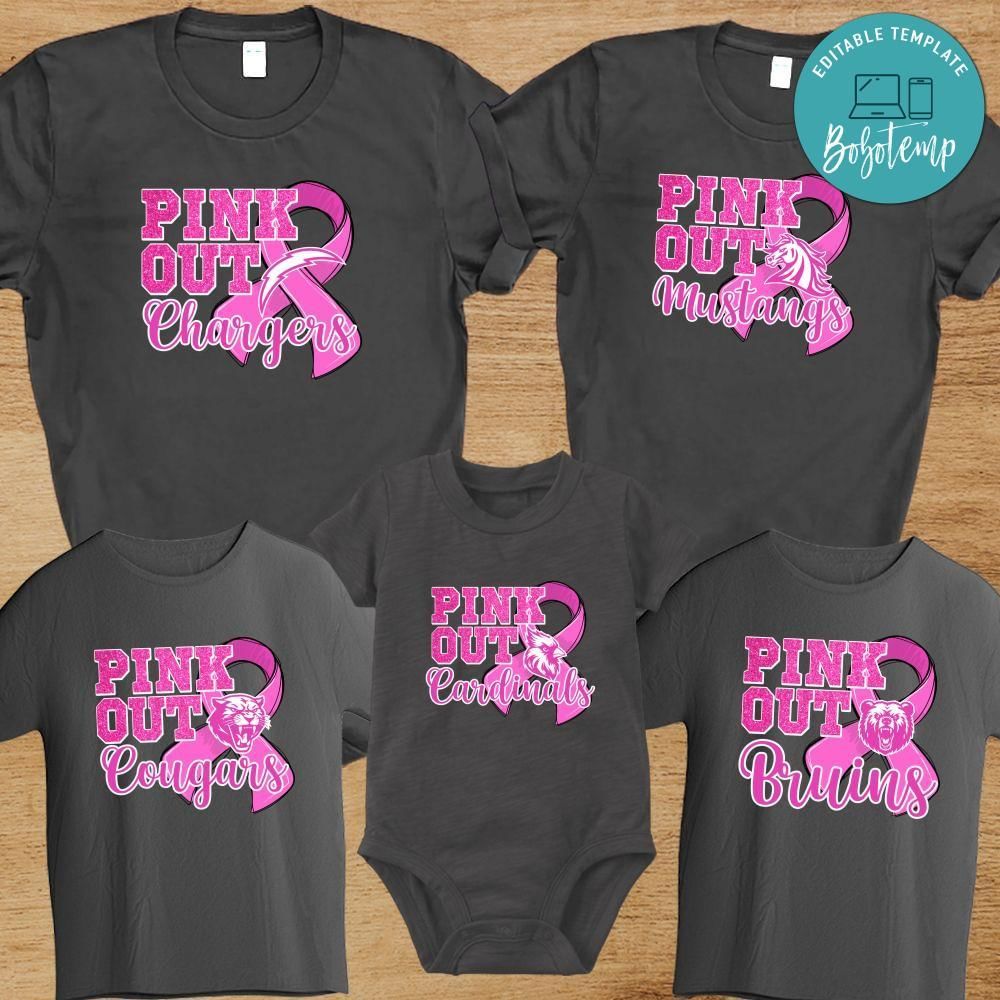 Pink out Custom mascot Customer Request PNG file template