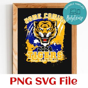 Home coming 2024 tigers Customer Request PNG file template