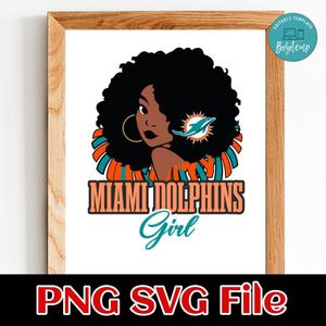 Girl Miami Dolphins PNG file template