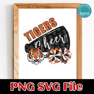 Tigers Cheer Mascot Customer Request PNG file template