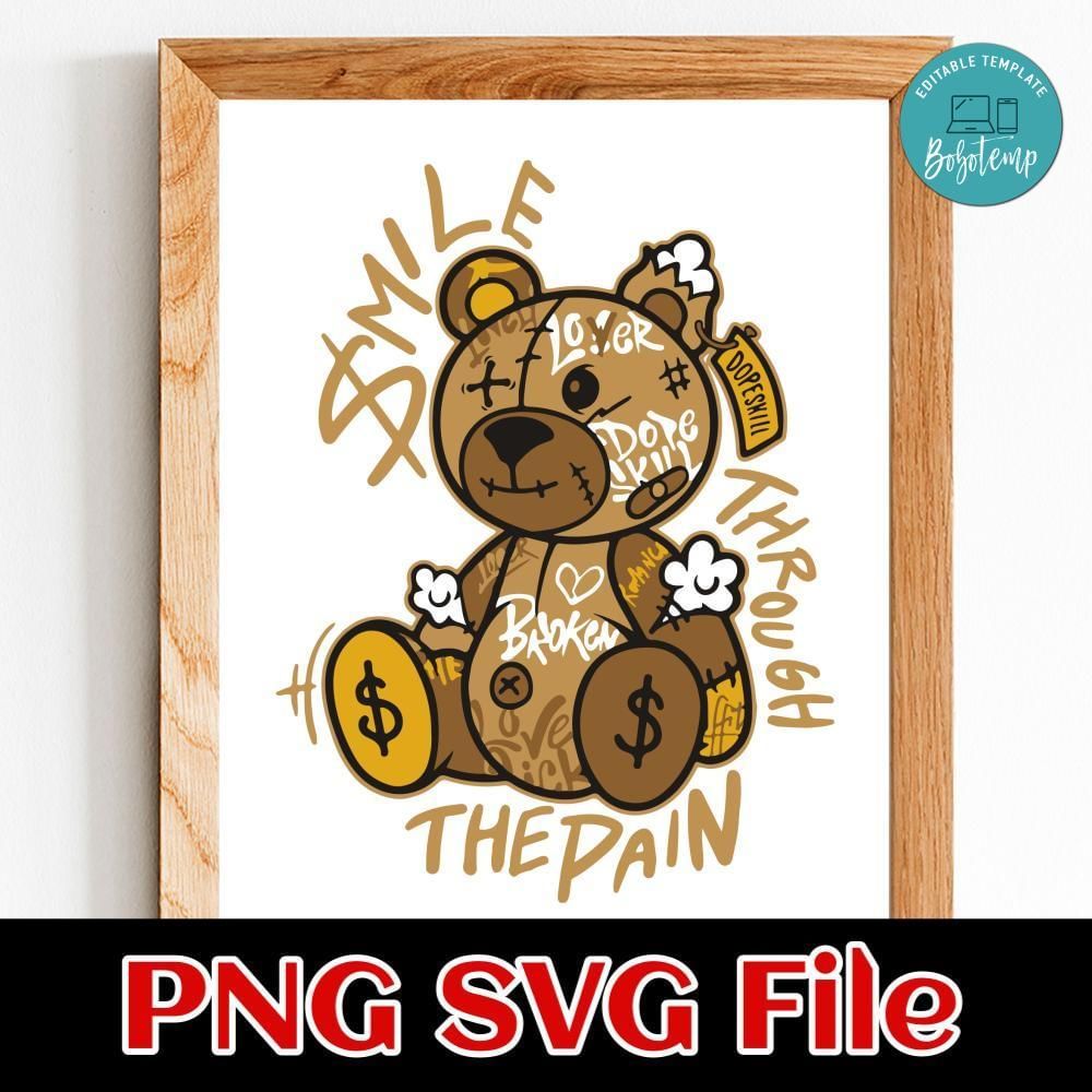The Pain Bear Customer Request PNG file template