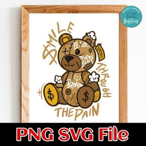 The Pain Bear Customer Request PNG file template