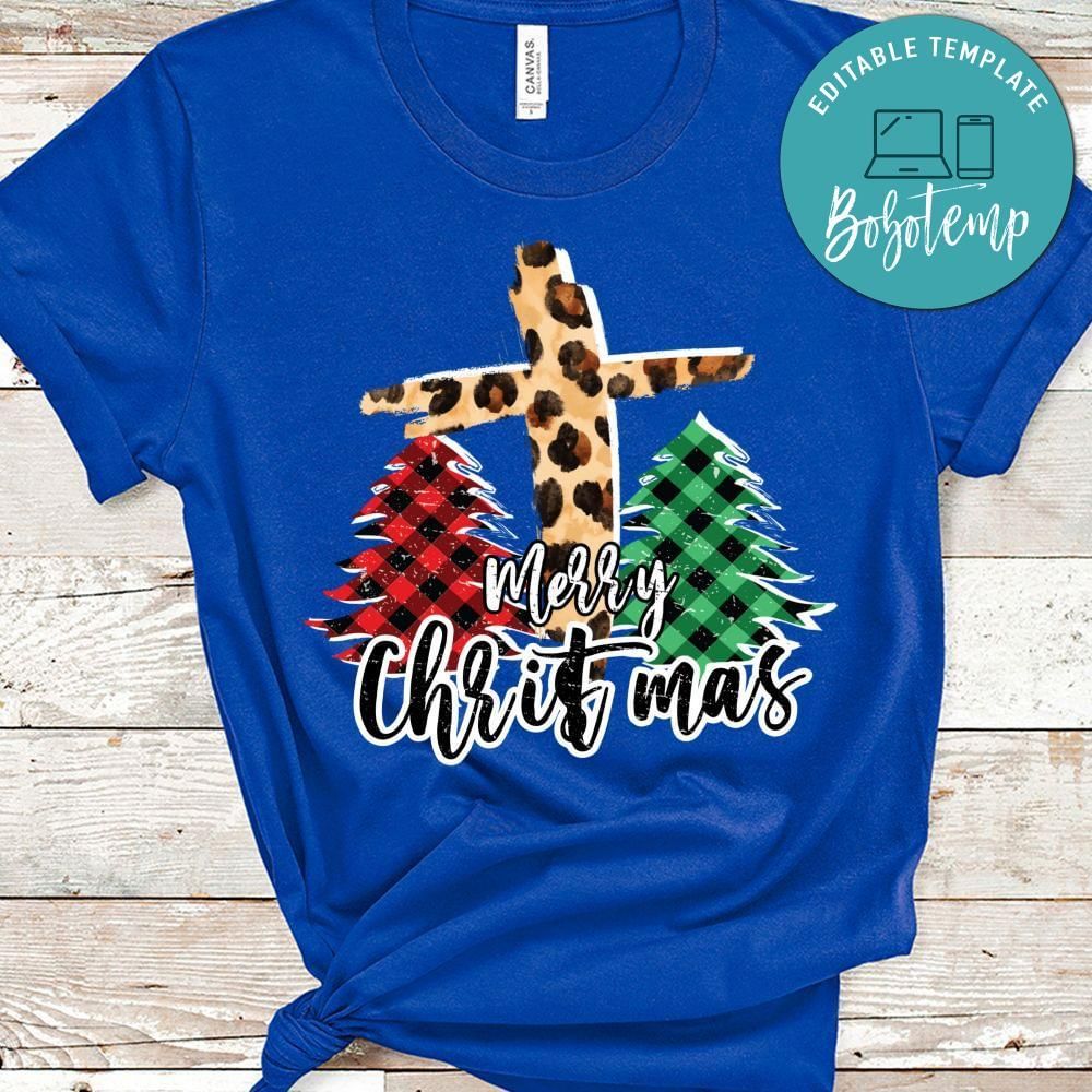 Buffalo Plaid Merry Christmas Christian Shirt