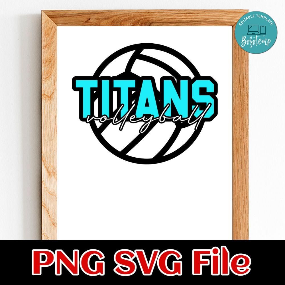 Titans volleyball SVG Bobotemp
