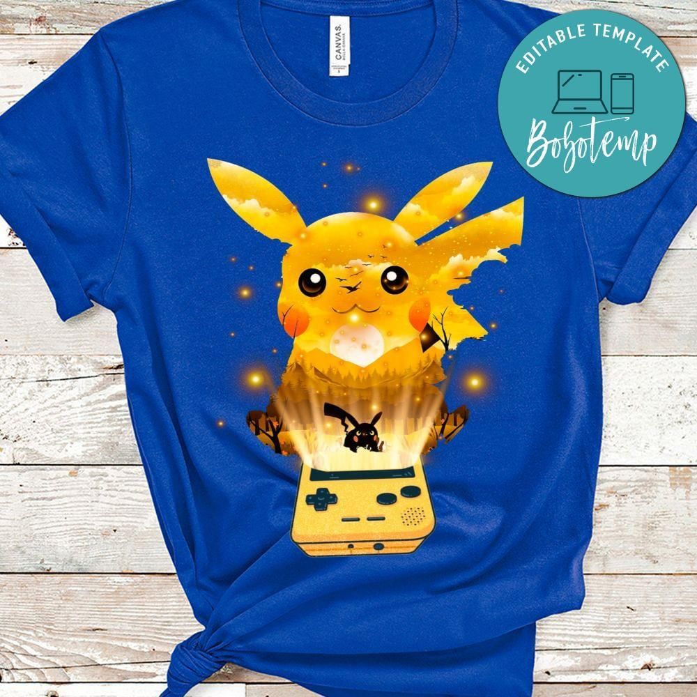 Pikachu Gameboy Nintendo PNG file template