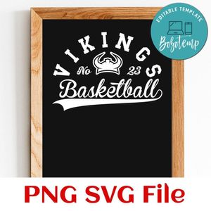 Vikings Basketball Team SVG Customizable