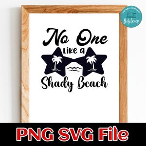 No One Likes A Shady Beach PNG SVG design template