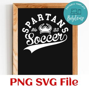 Spartans Soccer Team SVG Customizable