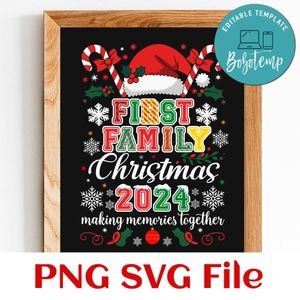 Family Christmas Customer Request PNG file template