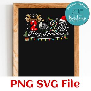 Christmas Feliz Navidad 2023 Customer Request PNG file template