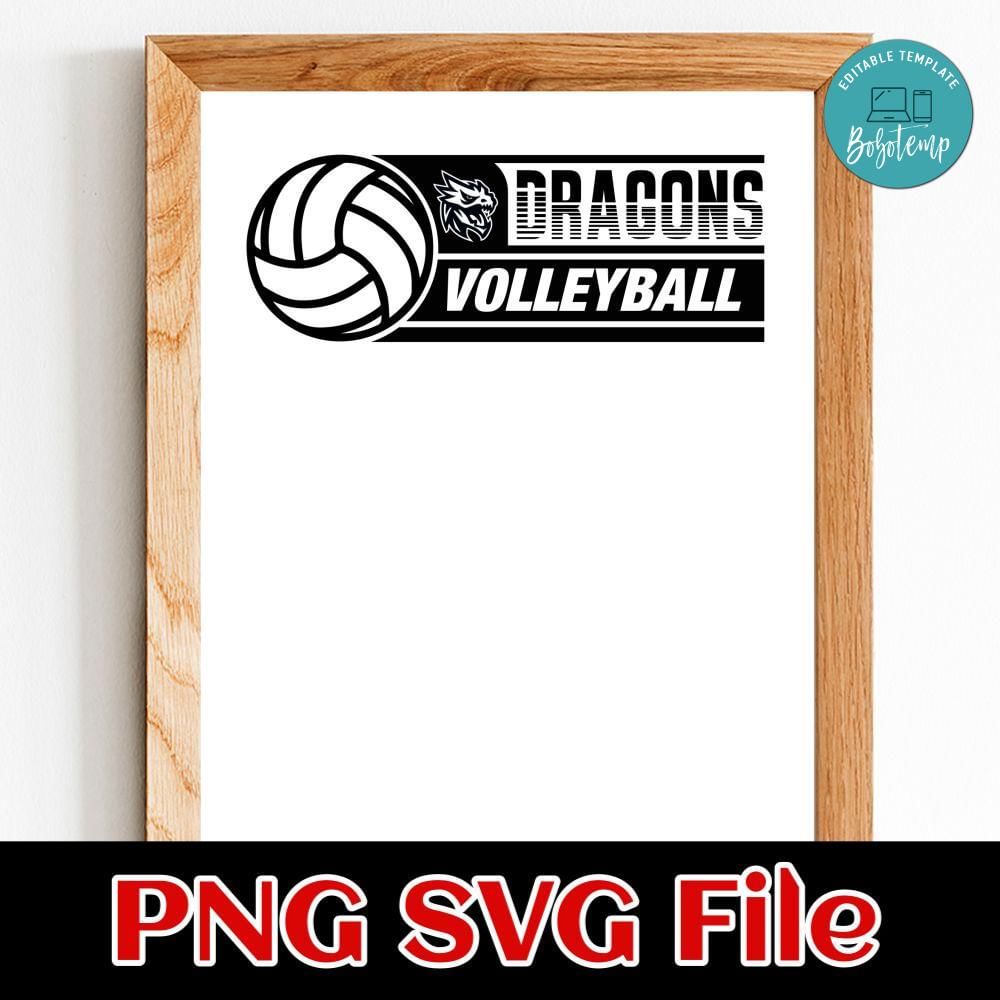 Dragons Volleyball SVG Bobotemp