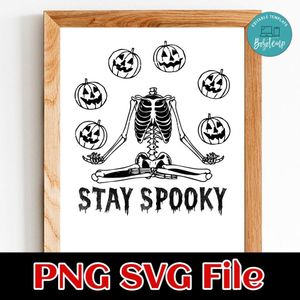 Stay Spooky Halloween Skeleton SVG PNG design template