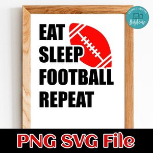 Eat Sleep Football Repeat SVG PNG design template