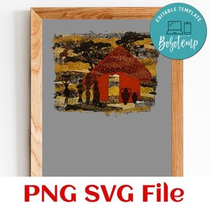 Africa life art Customer Request PNG file template