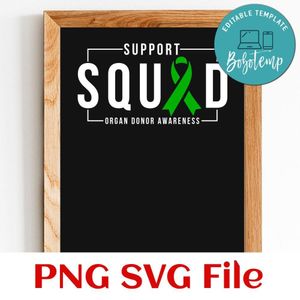 Support Squad Organ Donation Awareness PNG SVG design template