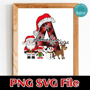 Christmas Letter Santa Sack Doodle Letters Customer Request PNG file template