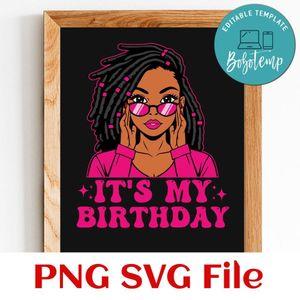 Loc'd Hair Sassy Black Woman Melanin Customer Request PNG file template