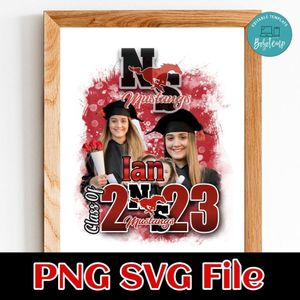 Graduate mustangs PNG design template