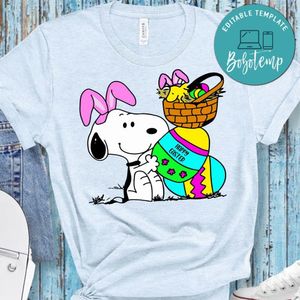 Easter Snoopy SVG PNG file template