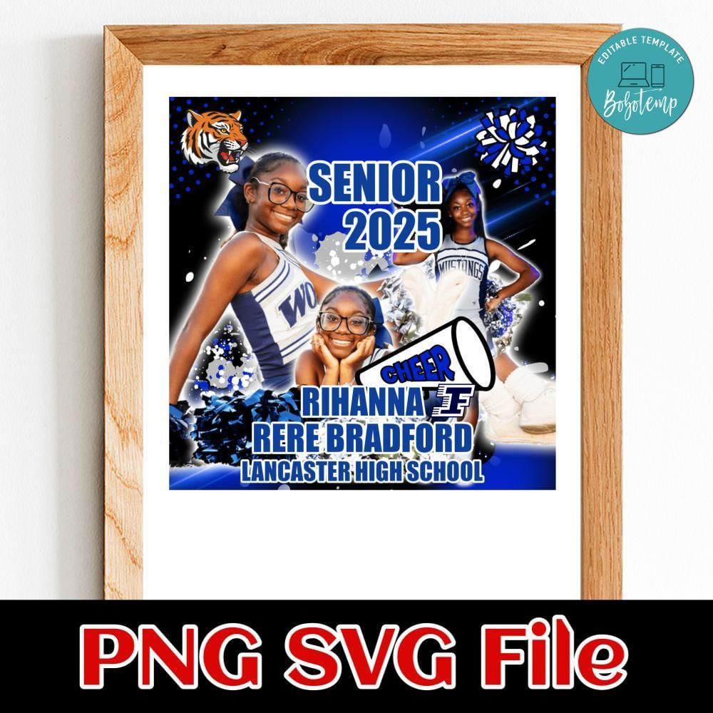 Cheer Senior 2025 Customer Request PNG file template