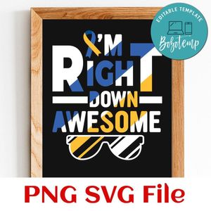 Down Syndrome Awareness PNG SVG file template