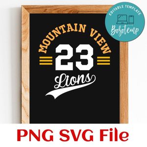 Mountain view lions Customer Request PNG file template
