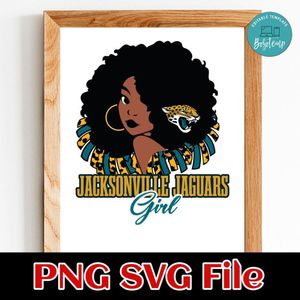 Jacksonville Jaguars girl PNG SVG file template