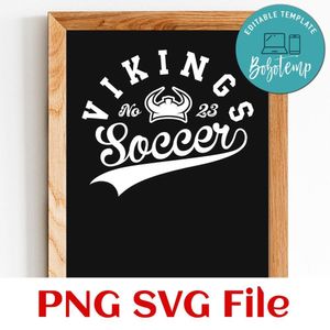 Vikings Soccer Team SVG Customizable