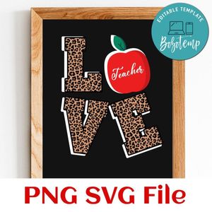 Love teacher christmas Customer Request PNG file template