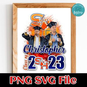 Class of school name 2023 PNG design template