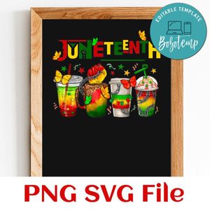 Juneteenth Drink PNG design template