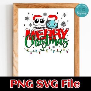 Jack And Sally Merry Christmas PNG SVG file template