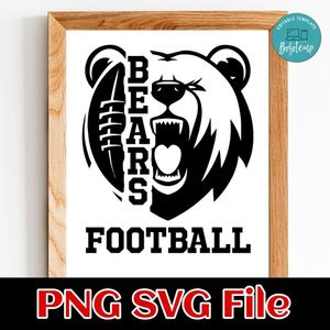 Bears Football PNG SVG file template