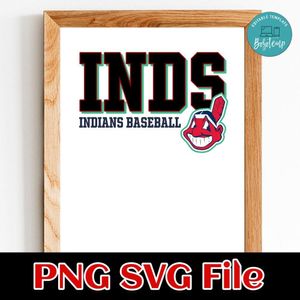 Indians Baseball Customer Request PNG file template