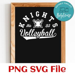 Knights Volleyball Team SVG Customizable