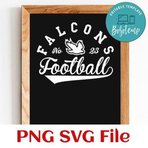 Falcons Football Team SVG Customizable