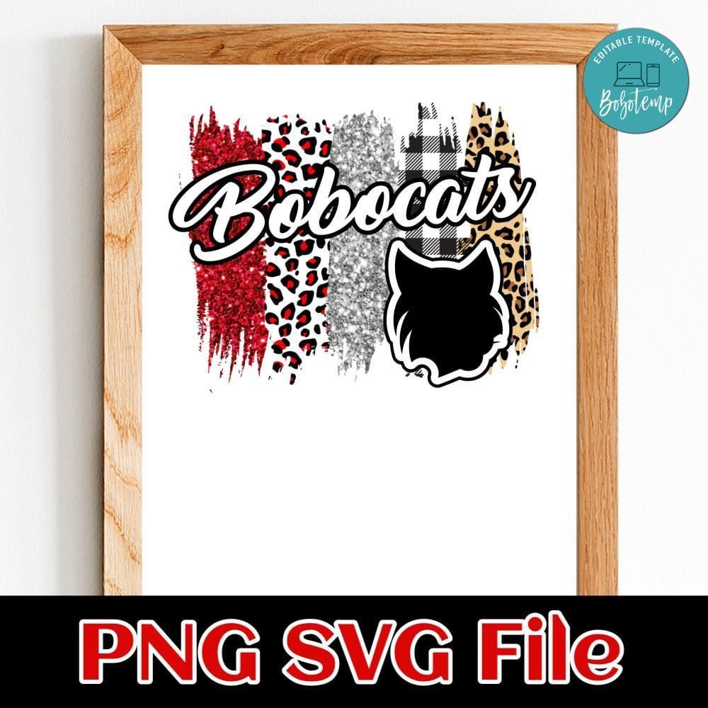 Team Bobocats Brush stroke PNG design template