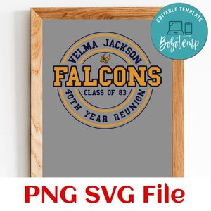 Velma jackson falcons class of 83 40th year reunion Customer Request PNG file template