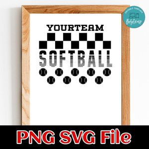 Softball Team Banner SVG design template
